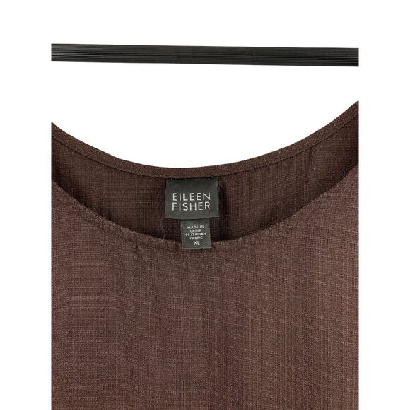 Eileen Fisher Brown Sleeveless Maxi Dress XL - Picture 4 of 5